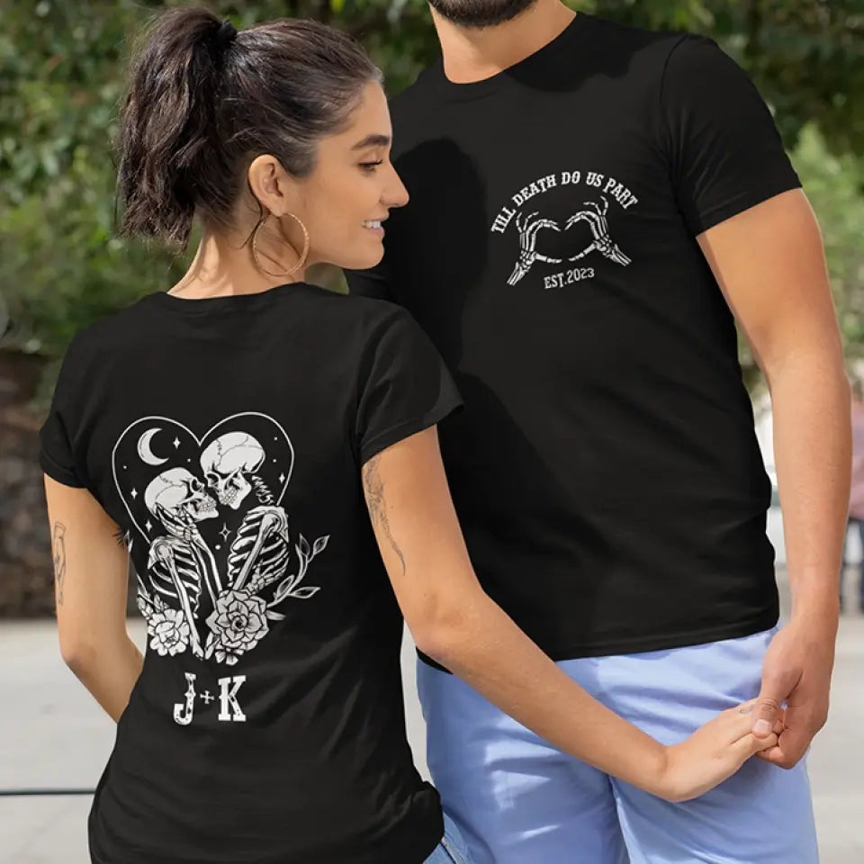 Till Death Do Us Apart Personalized G500 T-Shirt Gift For Couple