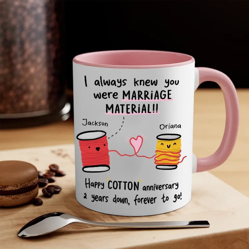 2 Years Down Forever To Go Custom Mug Anniversary Gift Couple