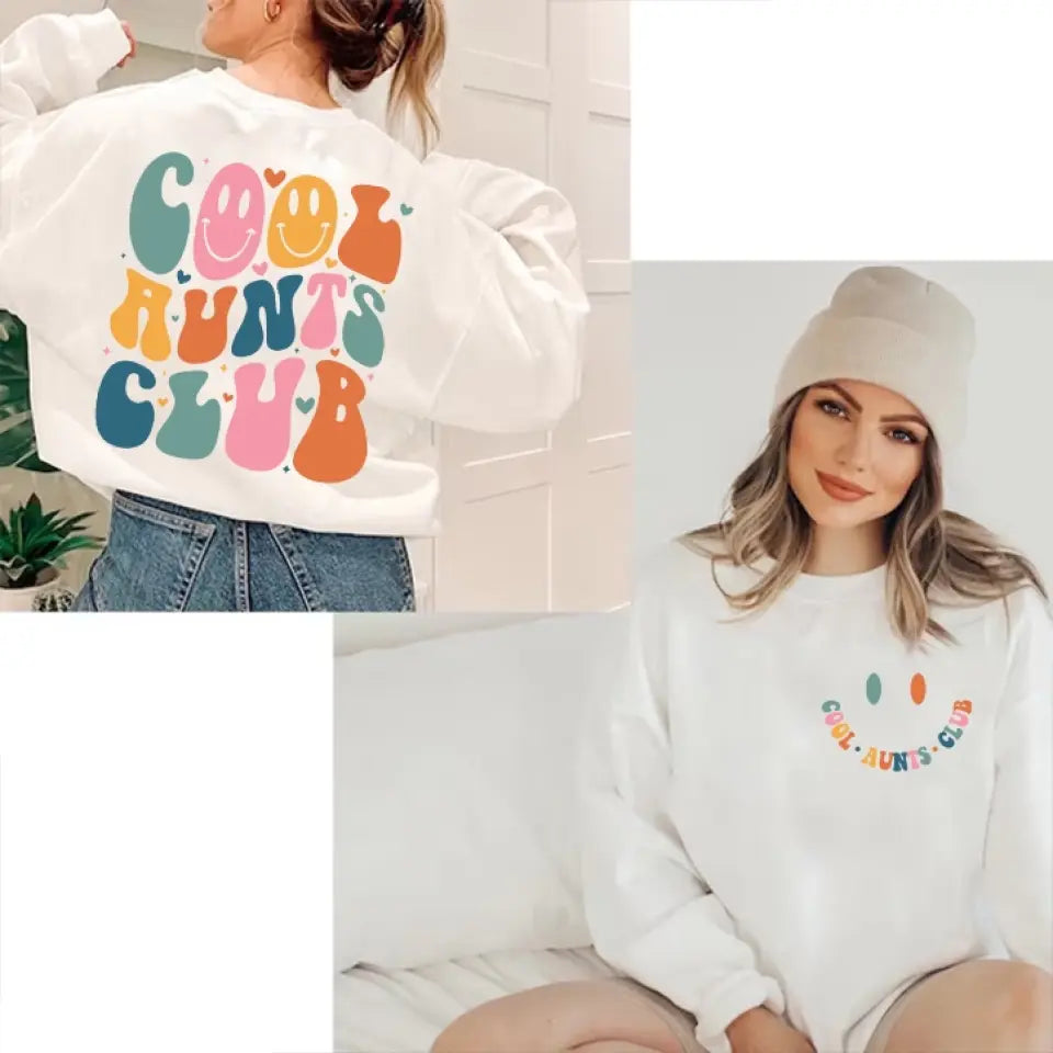 Cool Aunts Club Sweatshirt Birthday Gift For Aunts