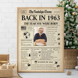 Back In 1963 Events, Personalized Canvas Poster Wall Art, 60th Birthday Gift | 309IHPNPCA180
