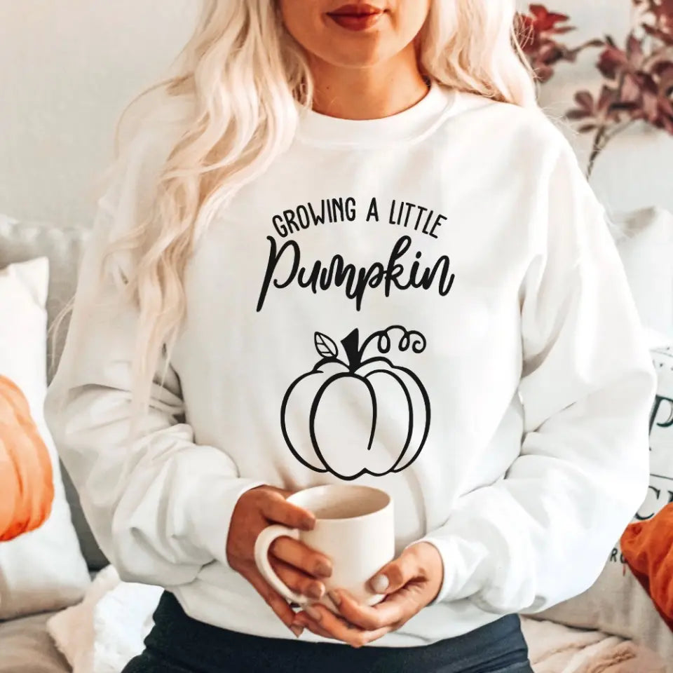 Growing A Little Pumpkin T-shirt Gift For Pregnant Wife