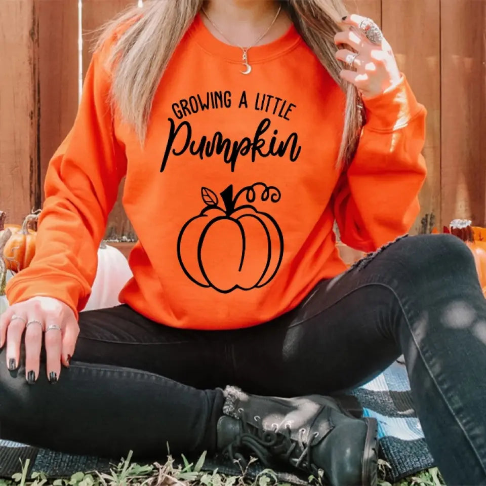 Growing A Little Pumpkin T-shirt Gift For Pregnant Wife