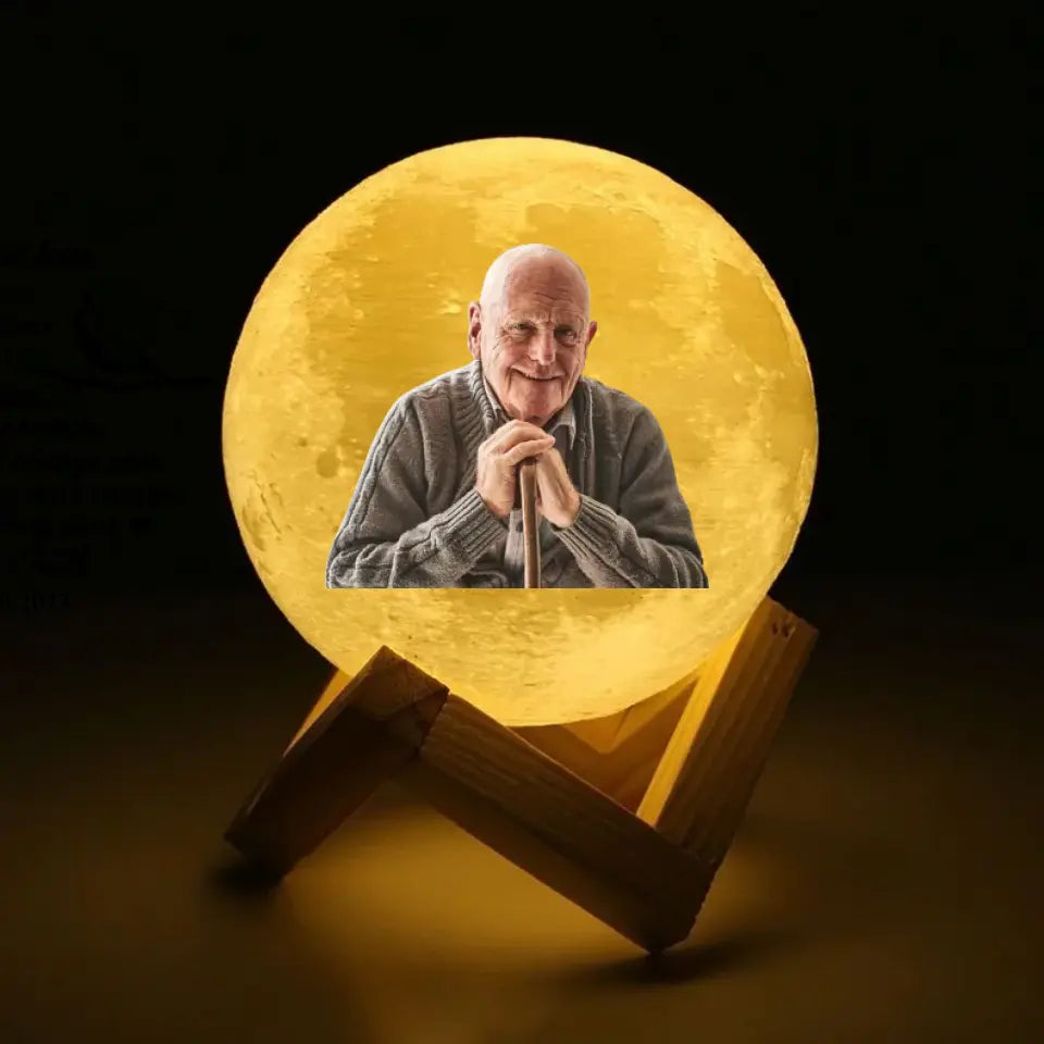 Those We Love Don't Go Away Personalized 3D Moon Lamp