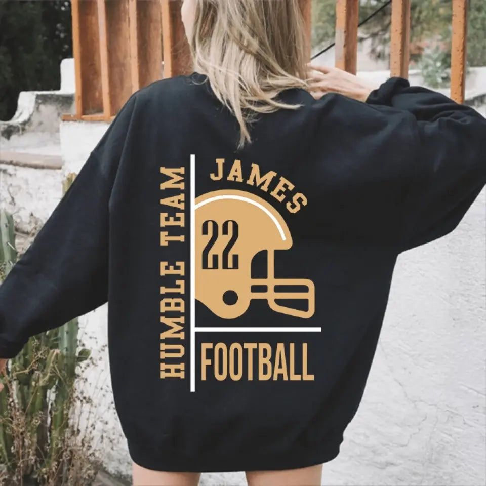 Custom Football Mom Sweater, Personalized Football Crew Neck Sweatshirt, Mom Sweater | 310IHPNPTS1066