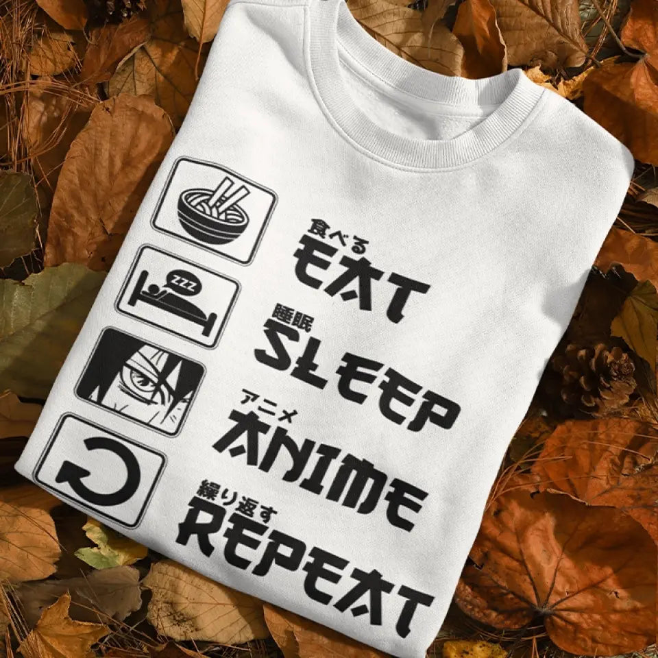 Eat Sleep Anime And Repeat Standard Hoodie Gift For Anime Lovers
