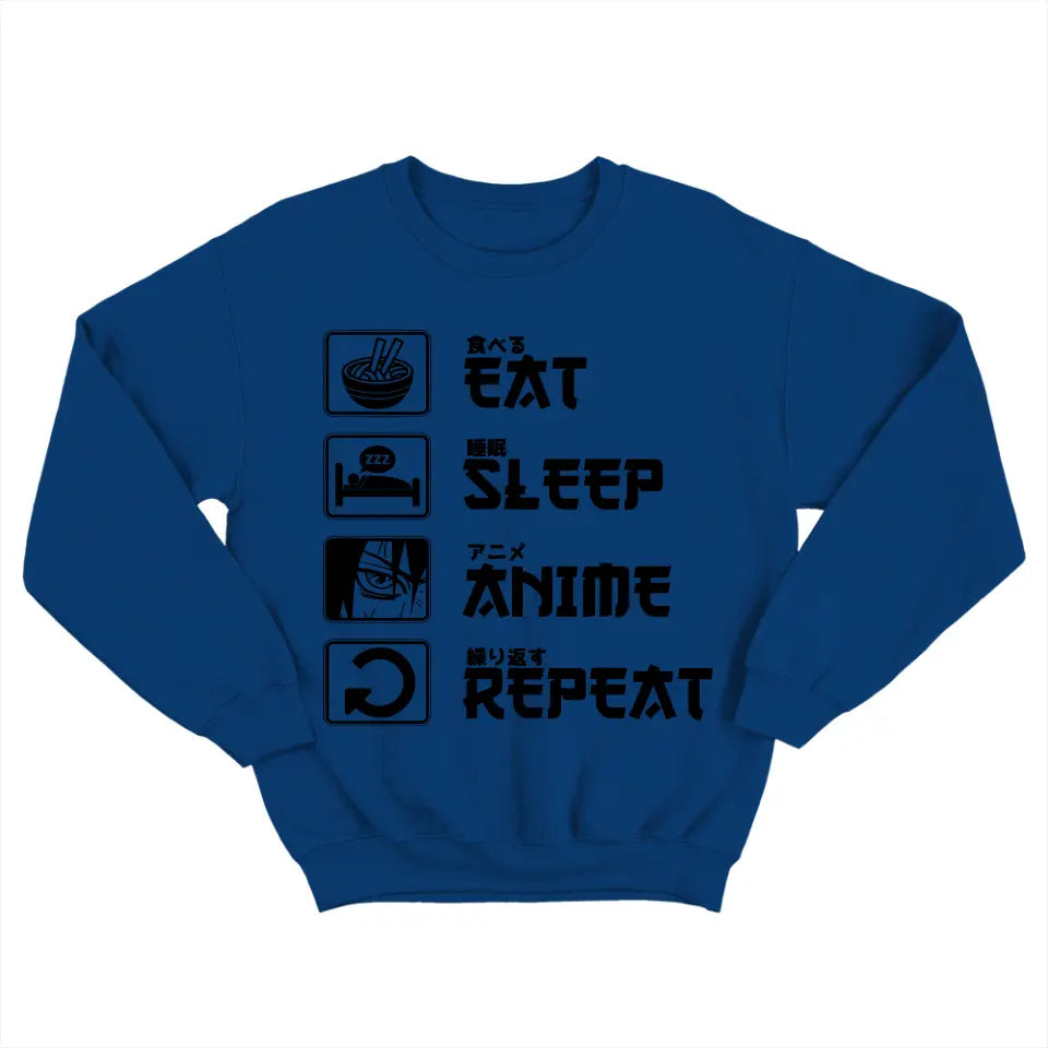 Eat Sleep Anime And Repeat Standard Hoodie Gift For Anime Lovers