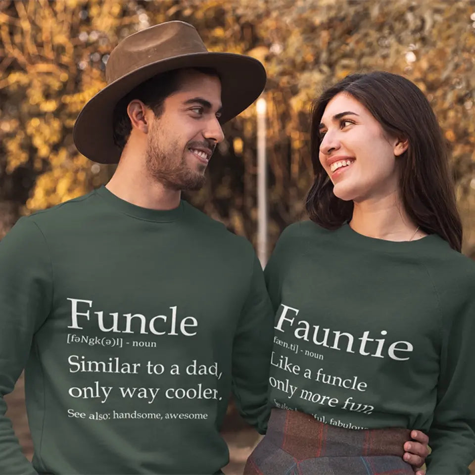 Funcle & Fauntie Sweatshirt, Matching Shirts, Uncle and Aunt, Christmas Gift | 310IHPLNTS1070
