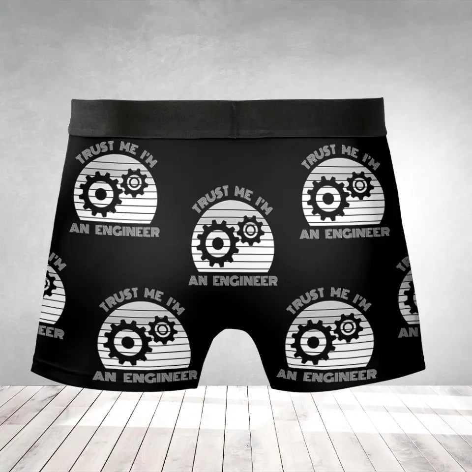 Trust Me I'm An Engineer, All-over Print Boxer Briefs, Funny Gift For Men