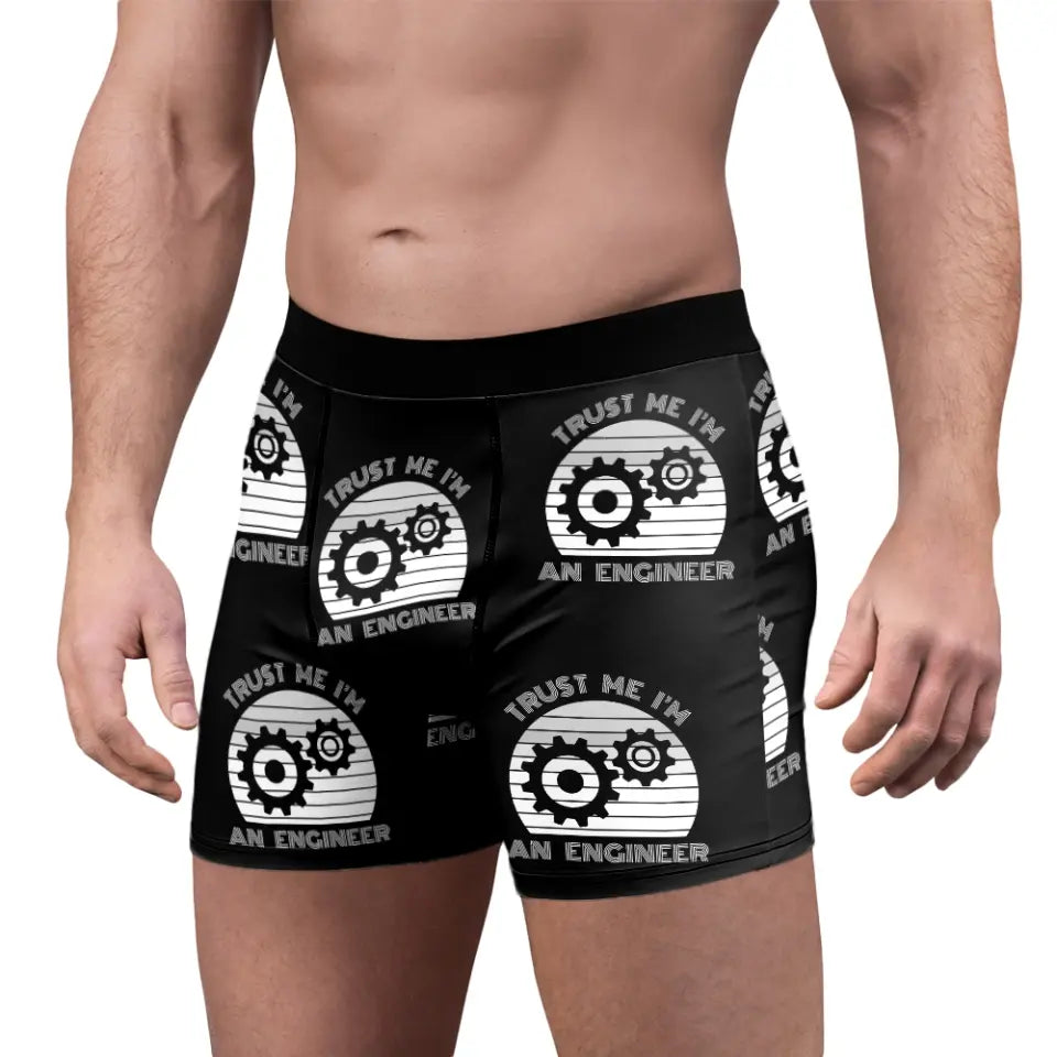Trust Me I'm An Engineer, All-over Print Boxer Briefs, Funny Gift For Men