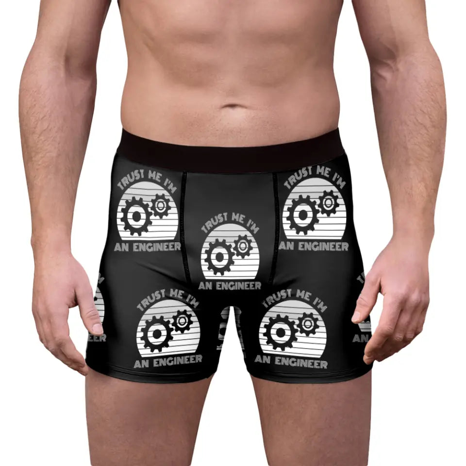 Trust Me I&#39;m An Engineer, All-over Print Boxer Briefs, Funny Gift For Men