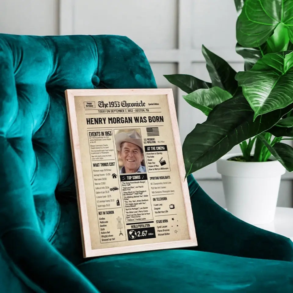 The 1953 Chronicle Events In 1953, Personalized Canvas Wall Art, Gift For 70 Years Old Birthday | 310IHPNPCA1084