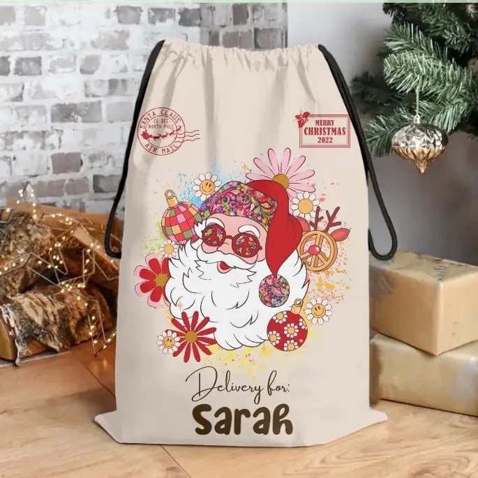 Merry Christmas - Delivery For - Custom Name Santa Sack - Christmas Gift for Kids