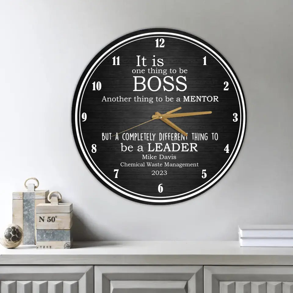 Completely Different Thing To Be A Leader - Personalized Background Wall Clock
