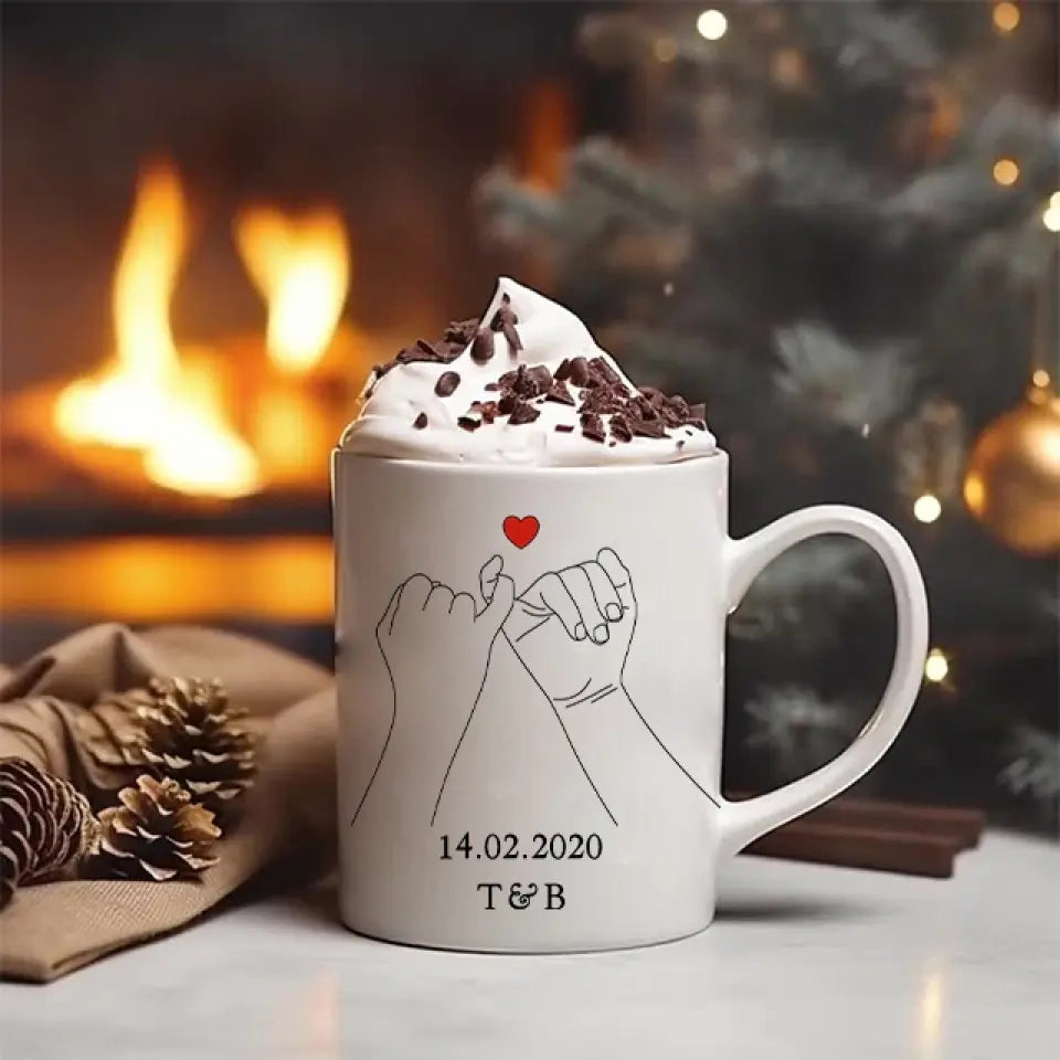 Custom Couple Mug 3 Styles - Personalized White Mug - Gifts for Valentine's Day, Anniversaries, Birthdays | 209IHPTHMU124