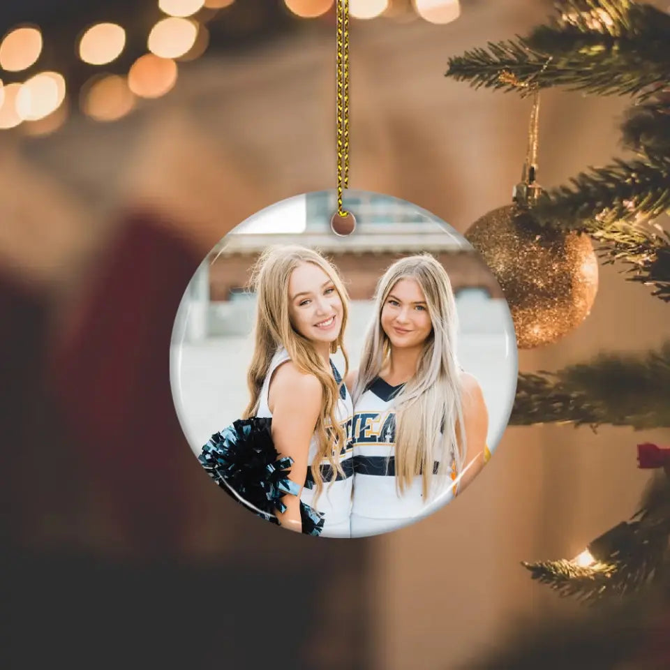 Cheerleader Christmas Personalized Ceramic Ornament Cheerleader Gift