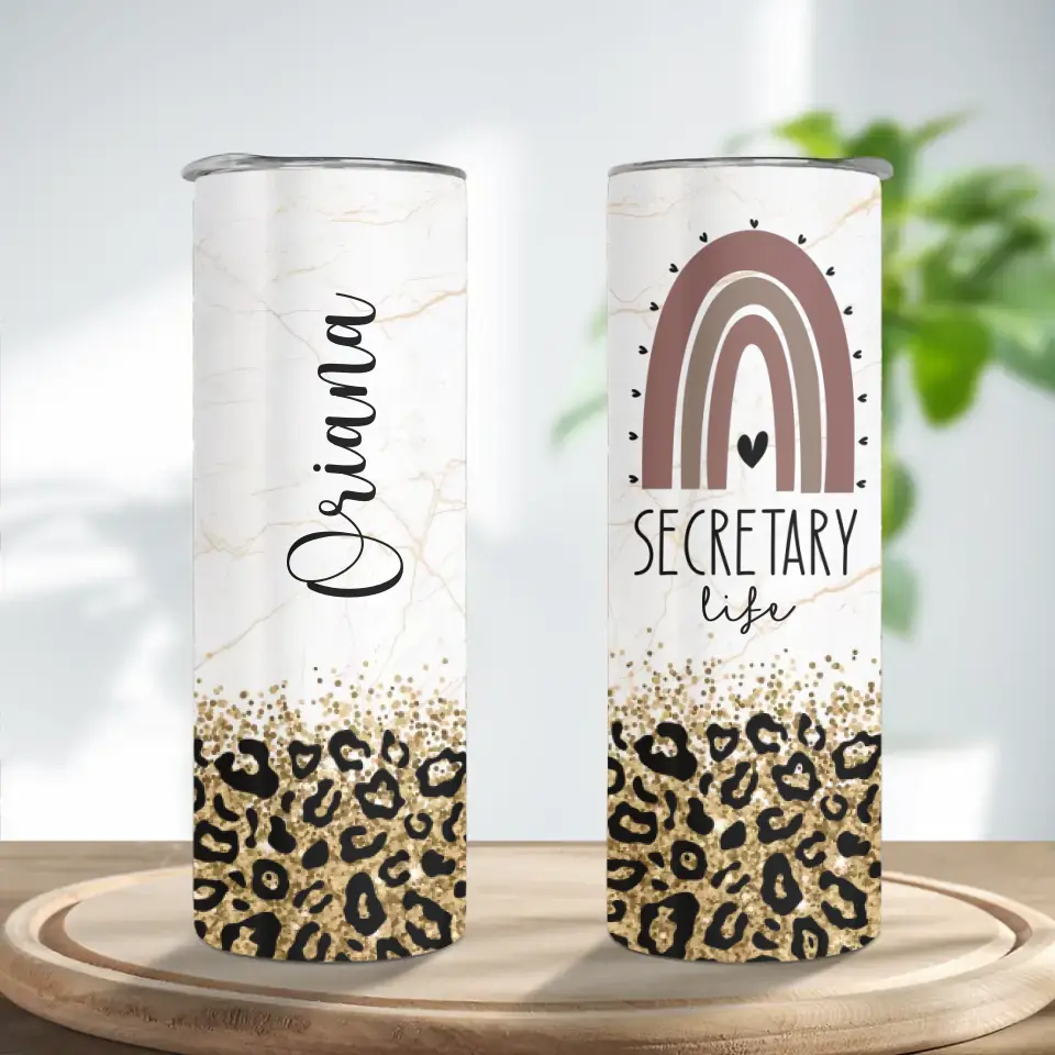 Secretary Life, Personalized 20OZ Skinny Tumbler, Gift For Secretary | 310IHPNPTU1106