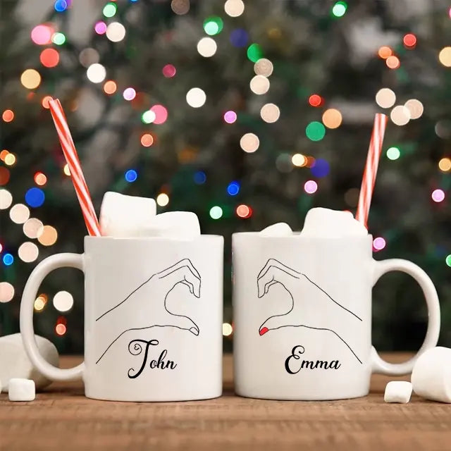 Personalized Valentine Gifts - Custom Gifts for Couple Mug 3 Styles - Personalized White Mug