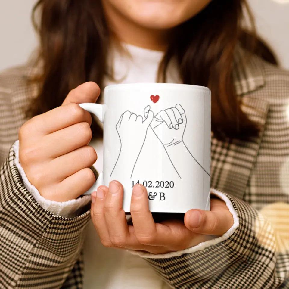Custom Couple Mug 3 Styles - Personalized White Mug - Gifts for Valentine's Day, Anniversaries, Birthdays | 209IHPTHMU124