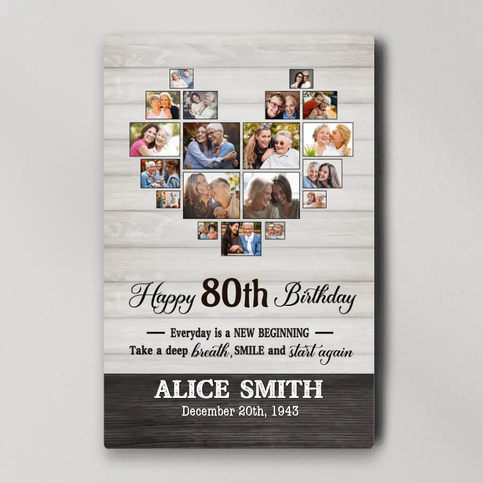 Every Day Is A New Beginning Custom Canvas Poster Birthday Gift For Parents