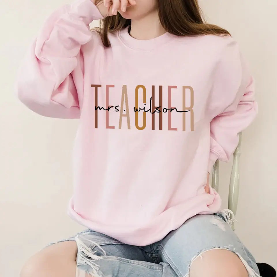 Teacher Life, Standard Crew Neck Sweatshirt, Gift For Teacher | 310IHPNPTS1122