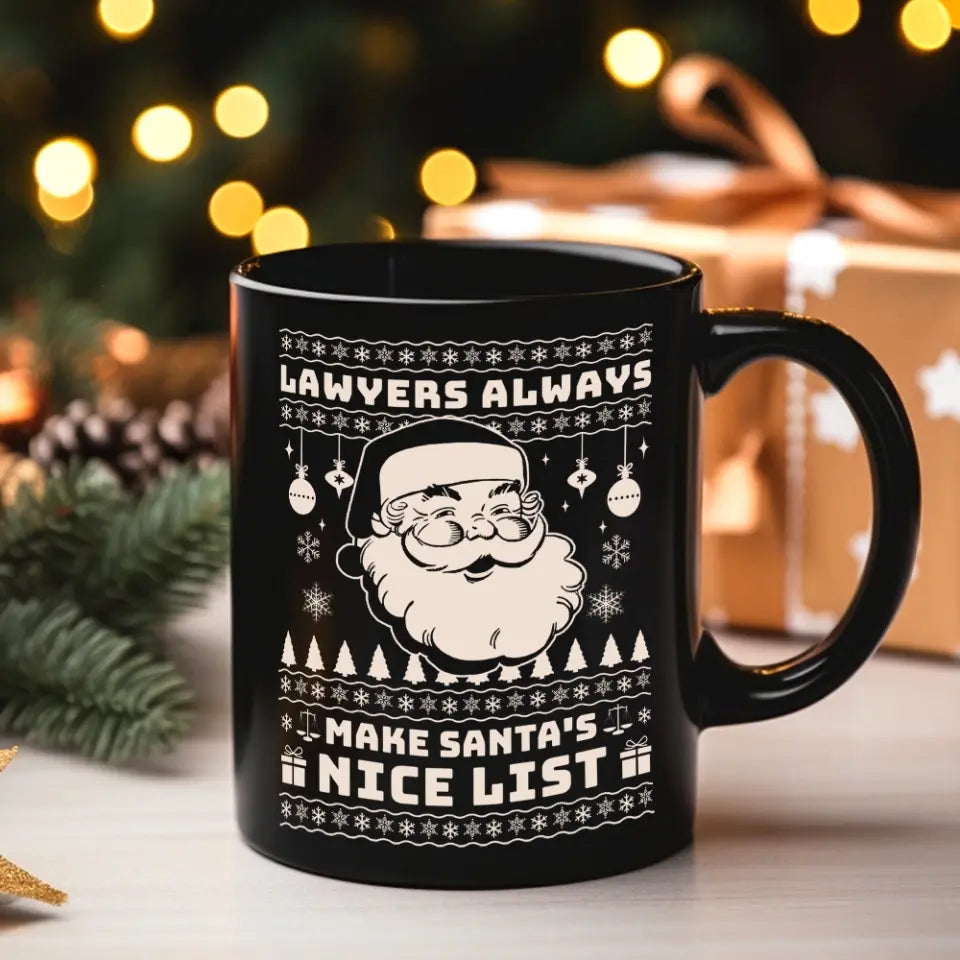 Lawyers Always Make Santa's Nice List Personalized Mug
