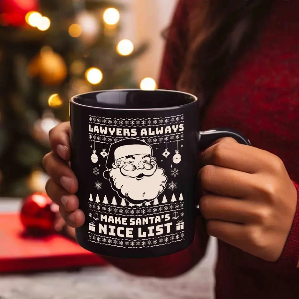 Lawyers Always Make Santa&#39;s Nice List Personalized Mug