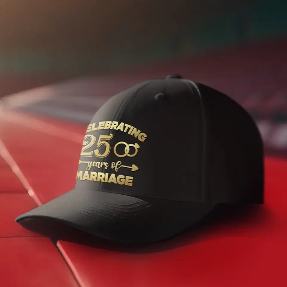 Celebrating Many Years Of Marriage, Personalized Classic Cap, Anniversary Gift for Married Couples