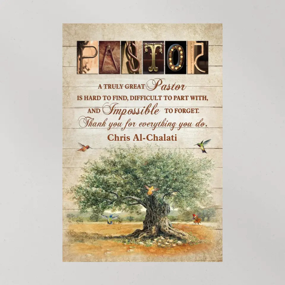 A Truly Great Pastor Is Hard To Find, Personalized Canvas, Gift For Pastor | 310IHPBNCA1080