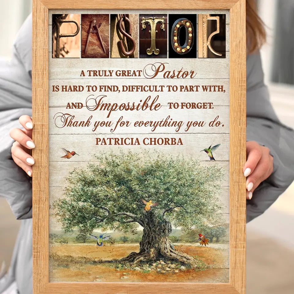 A Truly Great Pastor Is Hard To Find, Personalized Canvas, Gift For Pastor | 310IHPBNCA1080