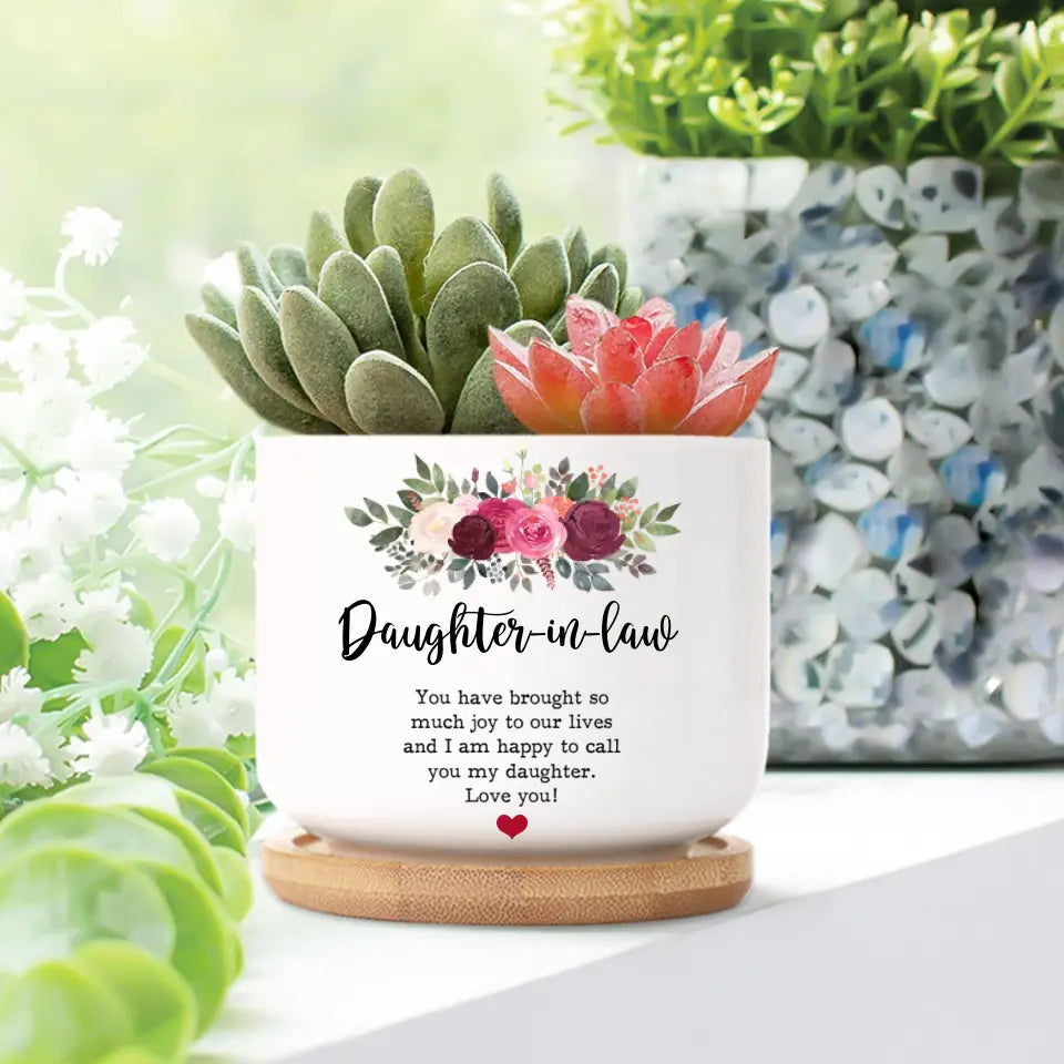 You Have Brought So Much Joy To Our Lives Personalized Ceramic Plant Pot