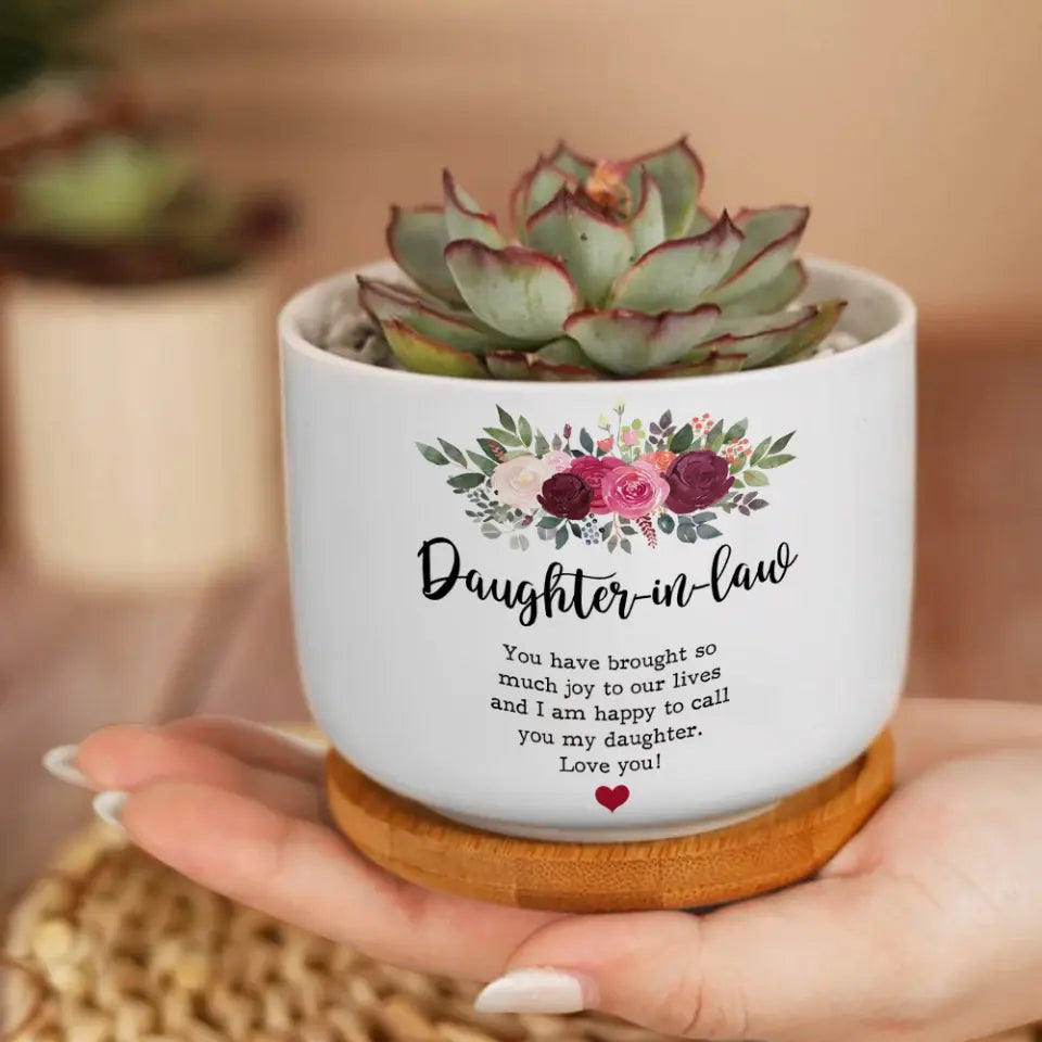 You Have Brought So Much Joy To Our Lives Personalized Ceramic Plant Pot