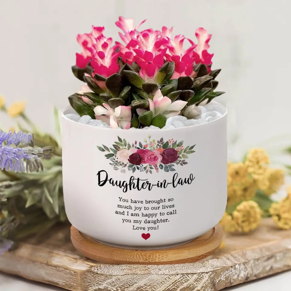 You Have Brought So Much Joy To Our Lives Personalized Ceramic Plant Pot