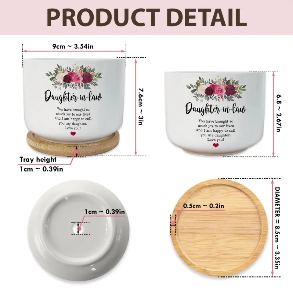 You Have Brought So Much Joy To Our Lives Personalized Ceramic Plant Pot