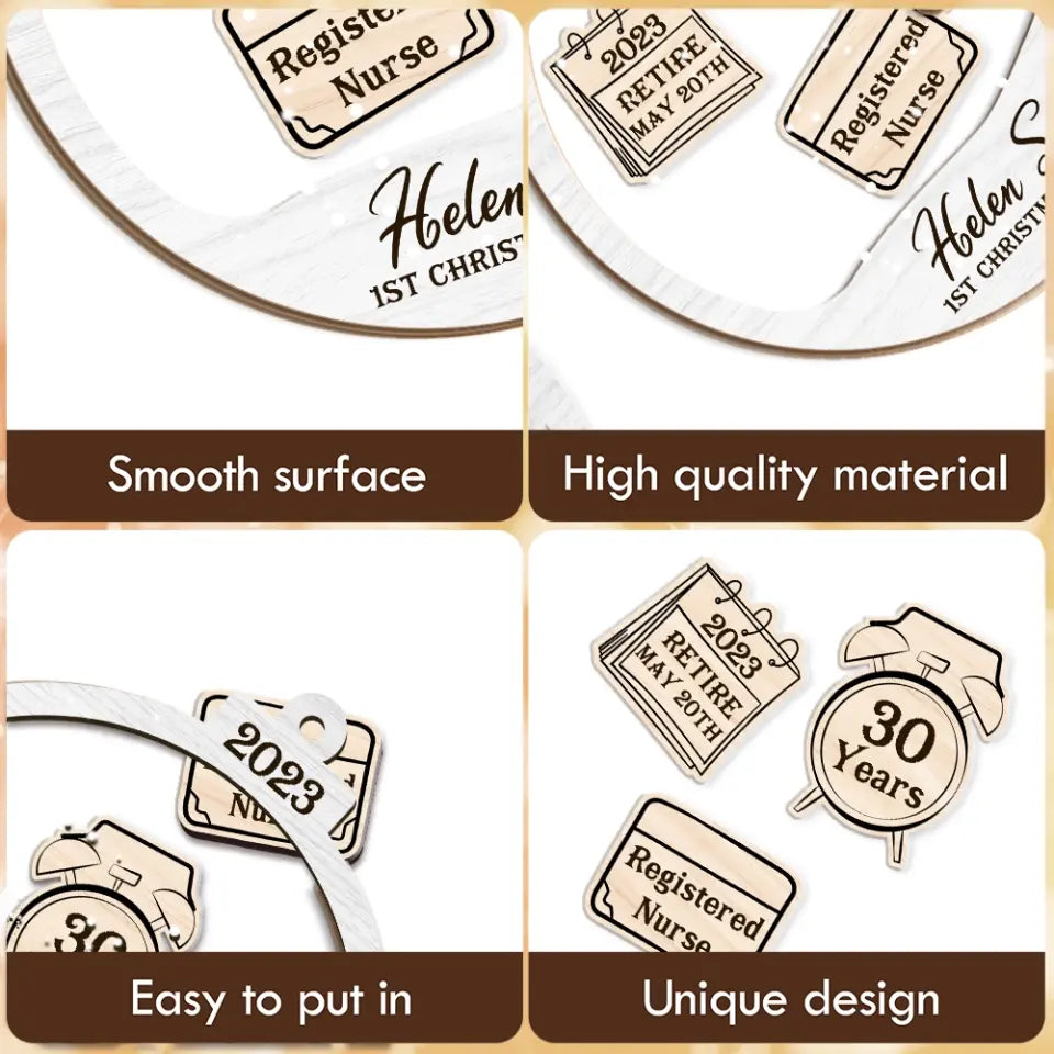 Retirement Personalized Christmas Ornament