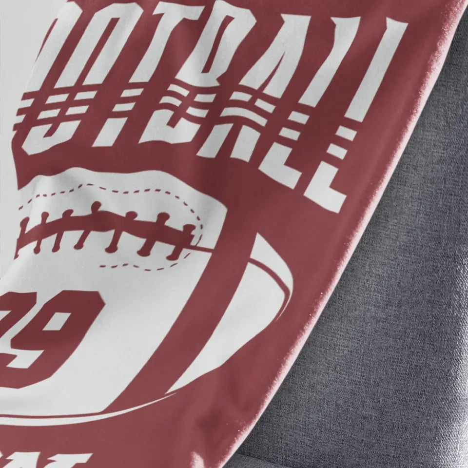 Cozy Team Pride, Fleece Throw Blankets, Personalized Gift for Football Players, Football Lovers | 310IHPBNBL498