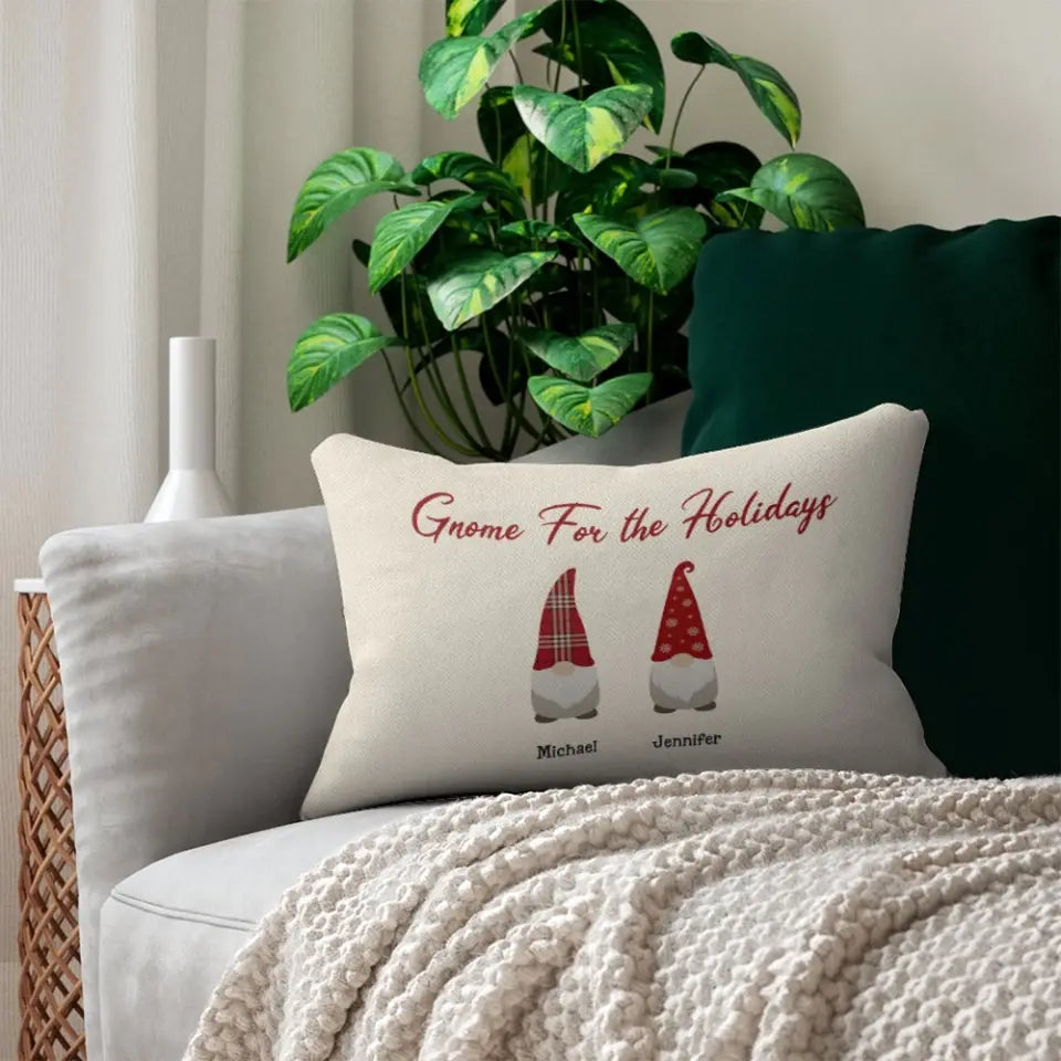Gnomes At Christmas Gnome For The Holidays Custom Retangular Pillow Christmas Gift