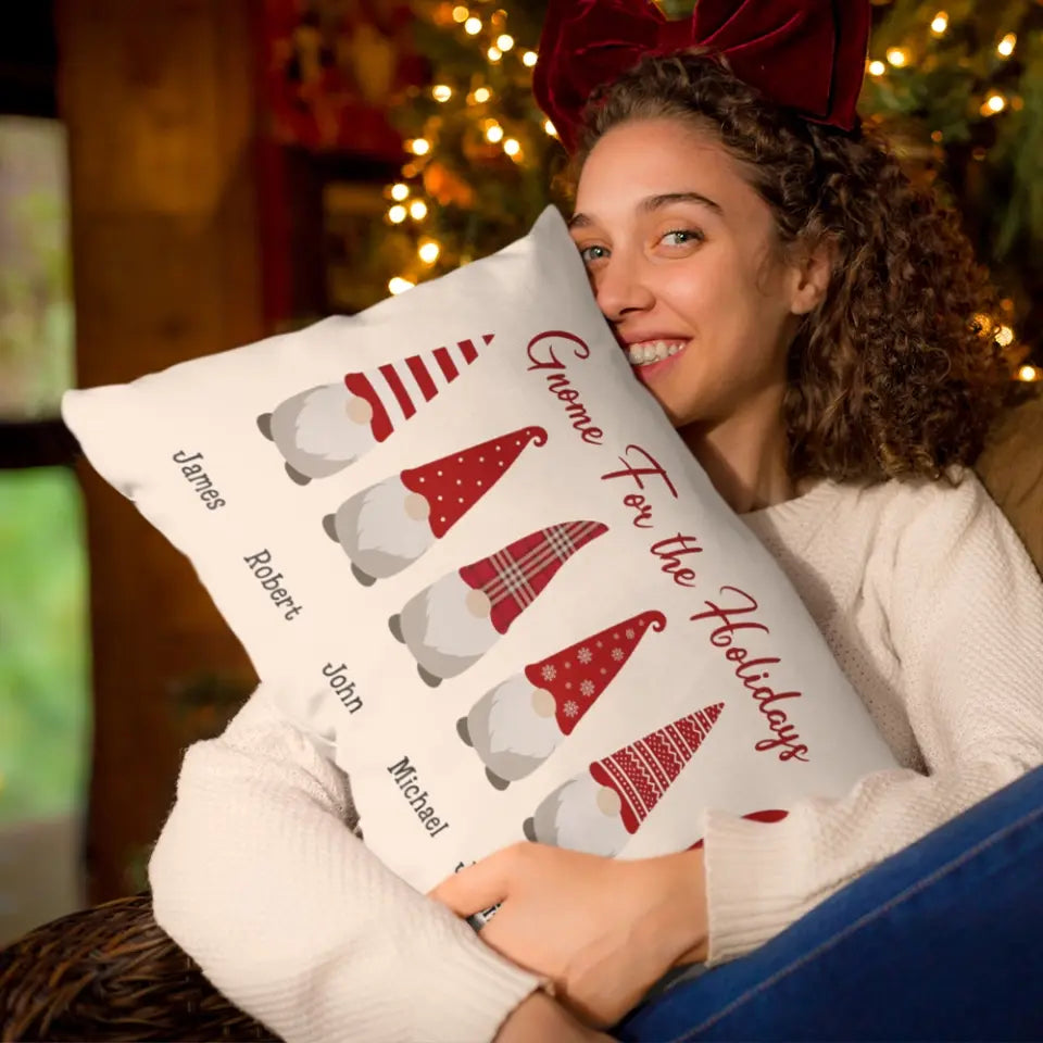 Gnomes At Christmas Gnome For The Holidays Custom Retangular Pillow Christmas Gift