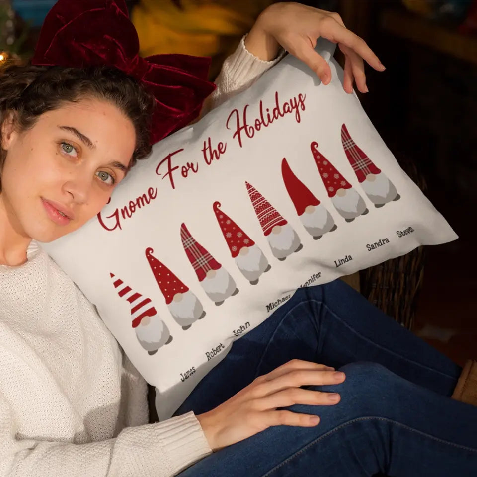 Gnomes At Christmas Gnome For The Holidays Custom Retangular Pillow Christmas Gift