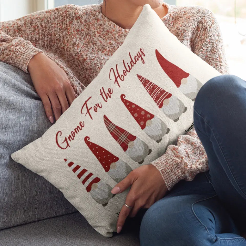 Gnomes At Christmas Gnome For The Holidays Custom Retangular Pillow Christmas Gift