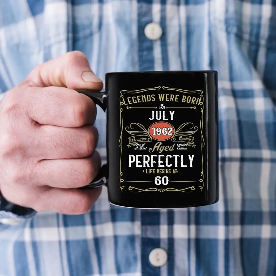 Legends Were Born Personalized Black Mug