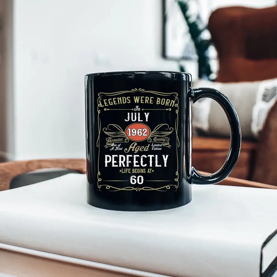 Legends Were Born Personalized Black Mug