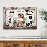 Reasons Why I Love You You're The Love Of My Life - Personalized Upload Photo Metal Sign - Best Gift For Couples For Him/Her On Anniversary - Best Vanlentine's Gift For Lover - 301IHPVSMT011