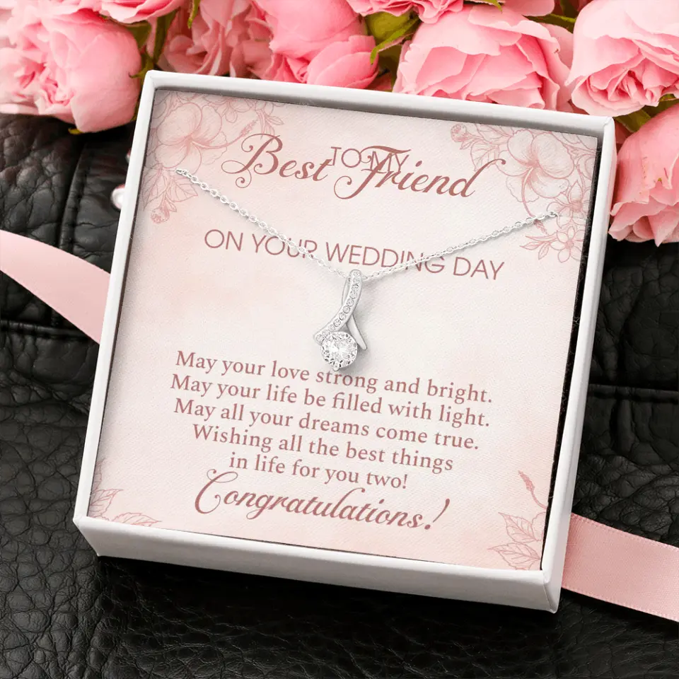 May Your Love Strong And Bright - Custom Name Necklace - Gift For Besties