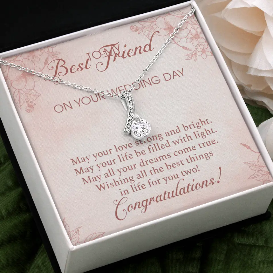 May Your Love Strong And Bright - Custom Name Necklace - Gift For Besties