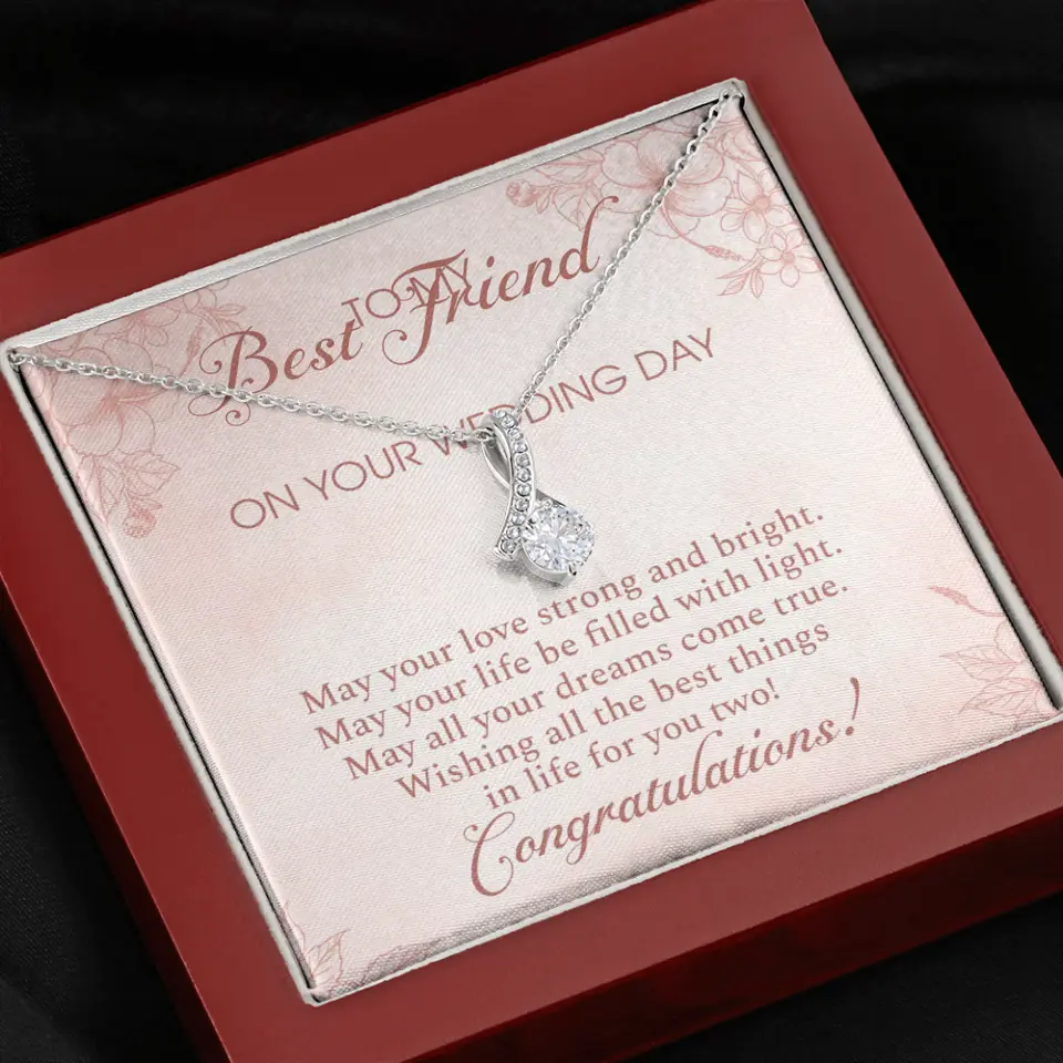 May Your Love Strong And Bright - Custom Name Necklace - Gift For Besties