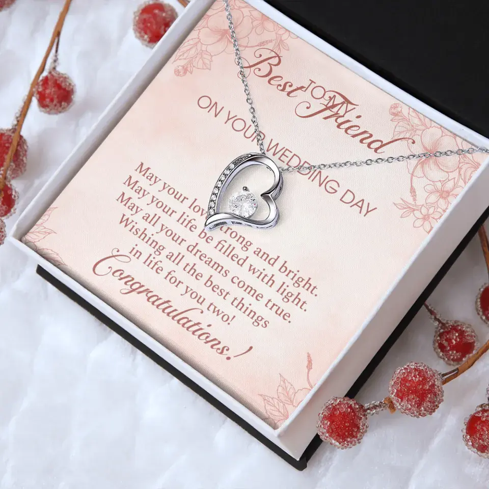 May Your Love Strong And Bright - Custom Name Necklace - Gift For Besties