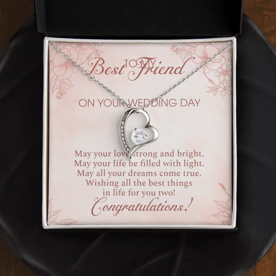 May Your Love Strong And Bright - Custom Name Necklace - Gift For Besties