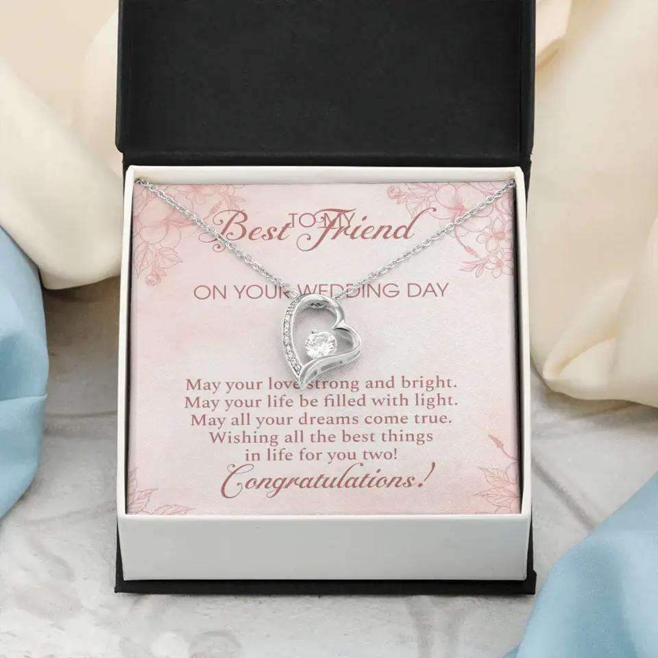 May Your Love Strong And Bright - Custom Name Necklace - Gift For Besties