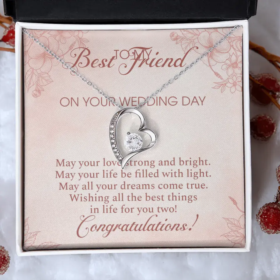 May Your Love Strong And Bright - Custom Name Necklace - Gift For Besties