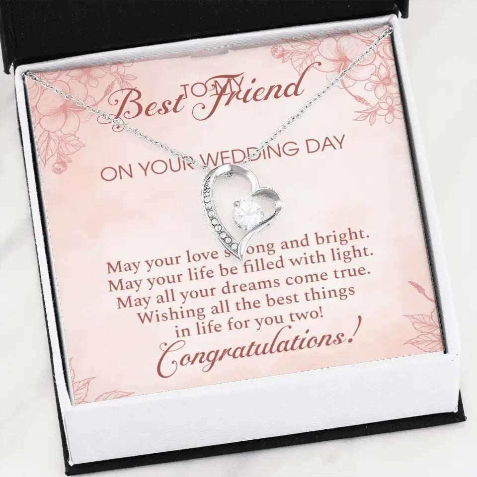 May Your Love Strong And Bright - Custom Name Necklace - Gift For Besties